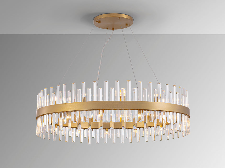 Schuller Grace Lámpara de techo colgante 26 luces oro 110cm 364928