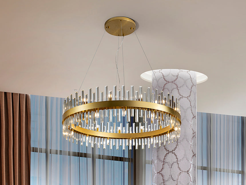 Schuller Grace Lámpara de techo colgante 26 luces oro 110cm 364928