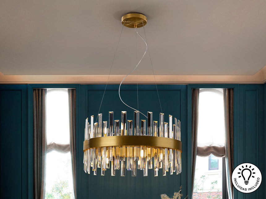 Lámpara de techo colgante Schuller Grace 14 luces oro Ø - vista 4
