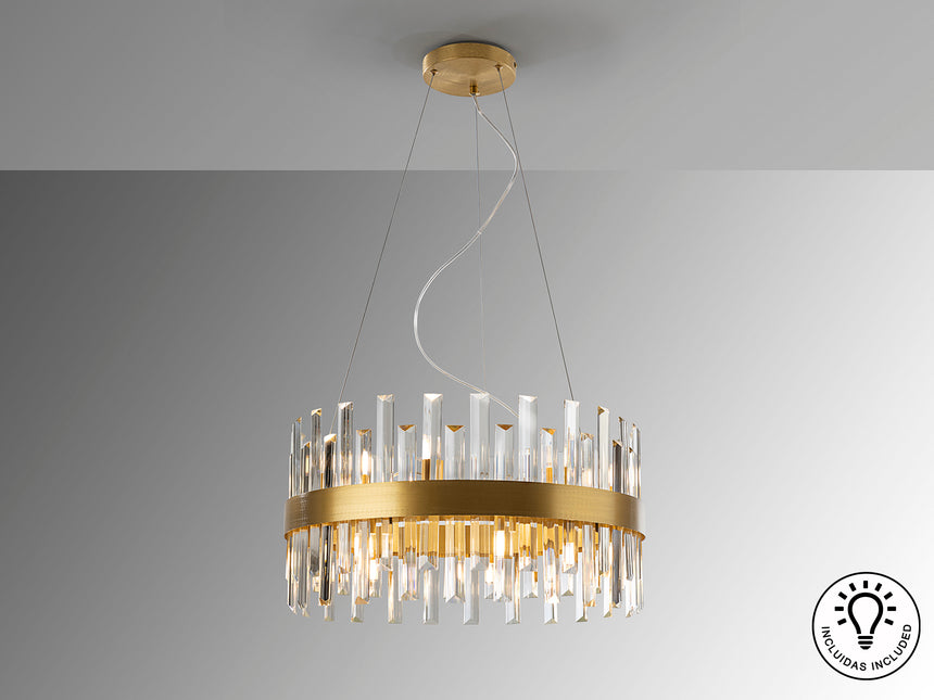 Lámpara de techo colgante Schuller Grace 14 luces oro Ø - vista 2