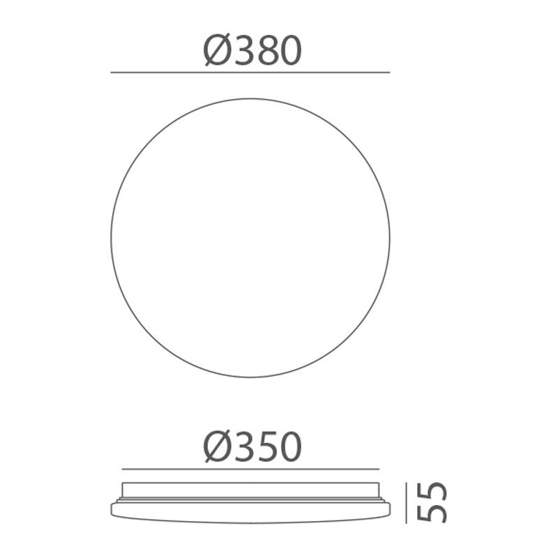 MDC EROS 575688072 Plafón EROS LED 36W 4K ø38cm (blanco)