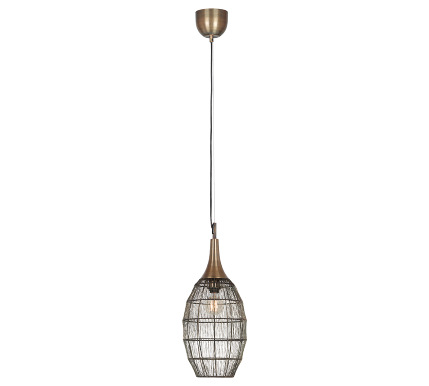 Lámpara de techo colgante Trio Soraya LED latón antiguo 3000K 150cm 365420104