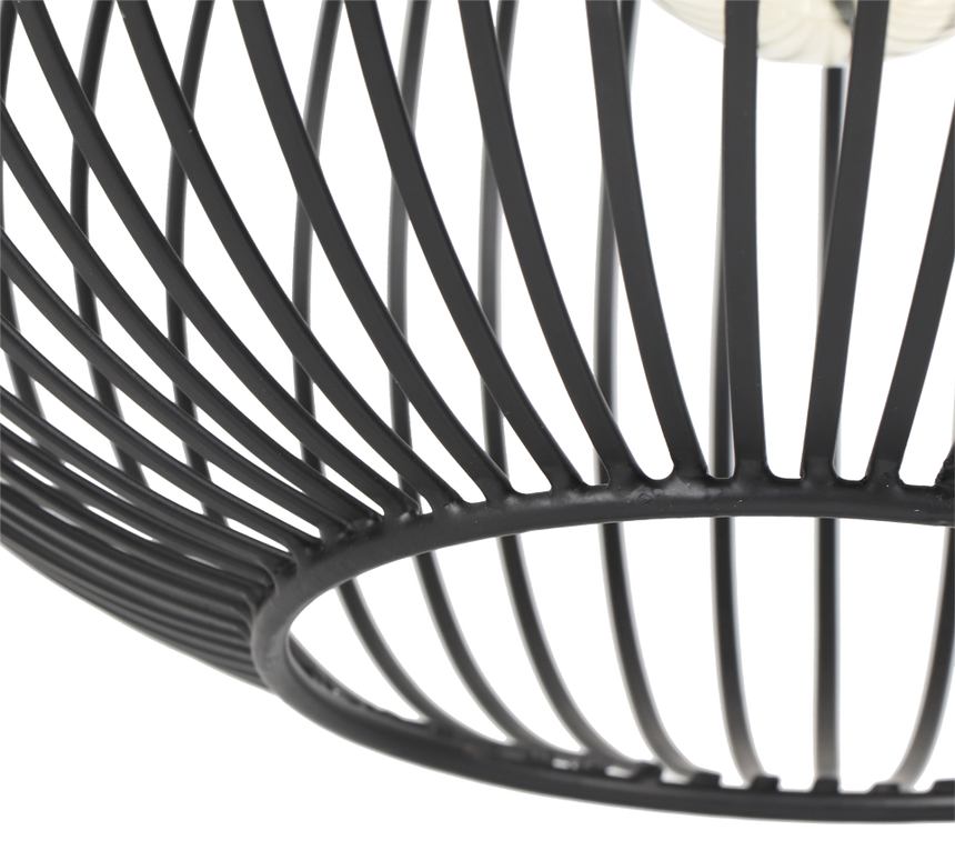 Lámpara de techo colgante Trio Gila 3 luces negro mate 150cm 365700332 - vista 5