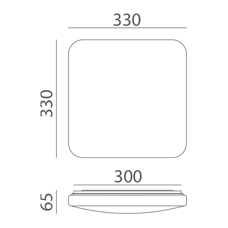 MDC ERAS 575738072 Plafón ERAS Blanco opal LED 32W 4000K 33x33cm