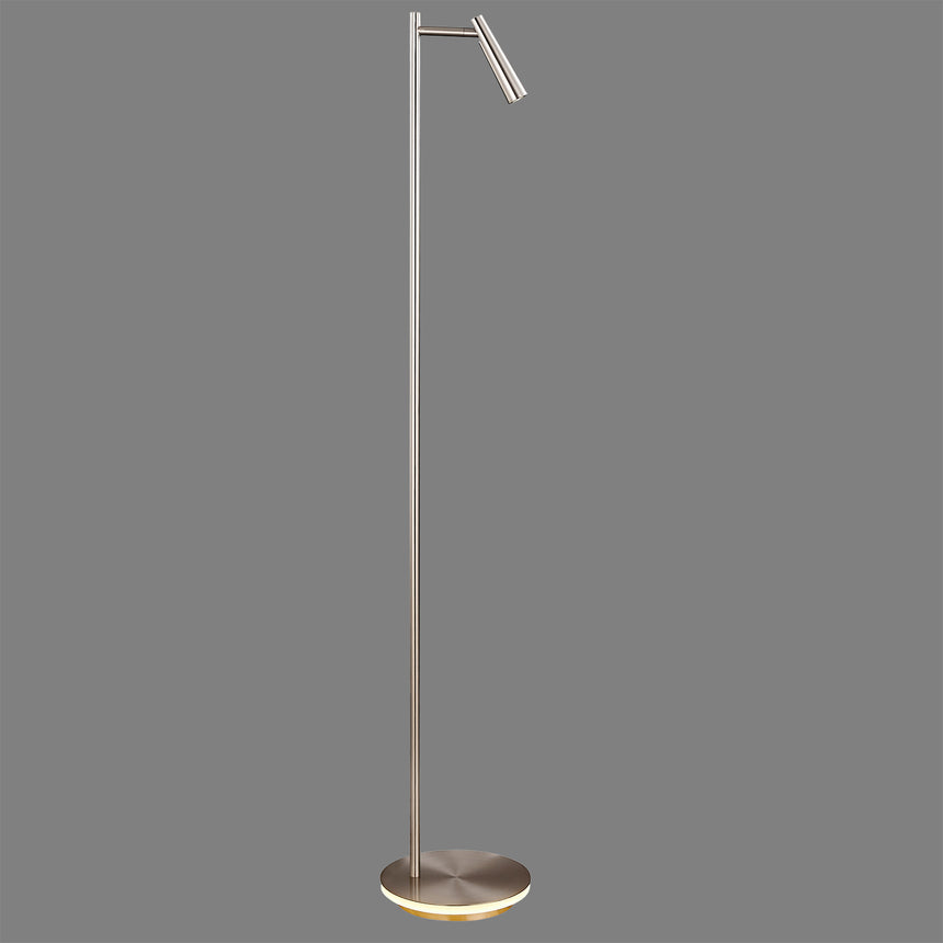 ACB Panau Floor Lamp Satin Nickel LED + LED Two Switches, Adjustable H36600NS