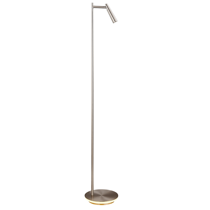 ACB Panau Floor Lamp Satin Nickel LED + LED Two Switches, Adjustable H36600NS