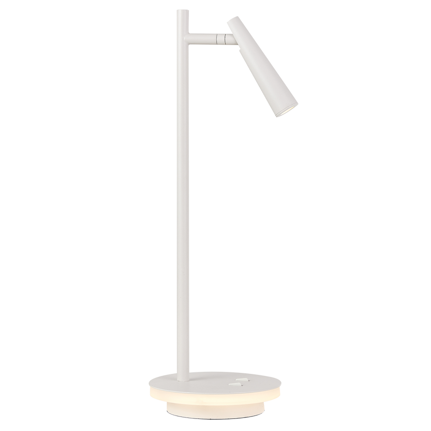 ACB Panau Lámpara Sobremesa LED 3660 blanco texturado 6W 3000K + 3W 3000K Dos interruptores Orientable S36600B