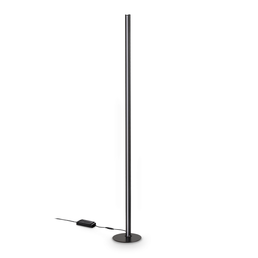Lámpara de pie Ideal Lux Dorica negro LED 50W regulable 190cm 366128