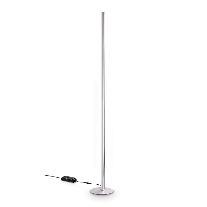 Lámpara de pie Ideal Lux Dorica acero LED 50W regulable 190cm 366142