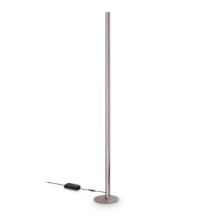 Lámpara de pie Ideal Lux Dorica LED 50W regulable 190cm gris — ref. 366210 (1)
