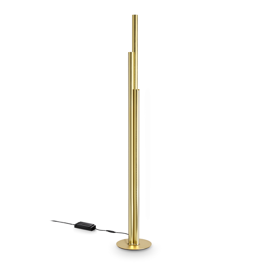 Lámpara de pie Ideal Lux Dorica latón LED 3 luces 66W regulable 0,2cm 366241