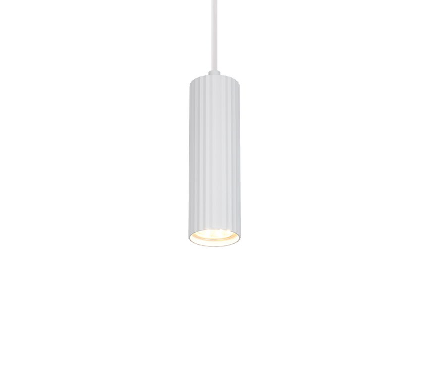 Lámpara de techo colgante Trio Soka LED blanco mate 3000K 150cm 367700131
