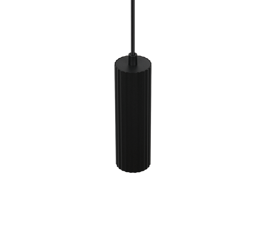 Lámpara de techo colgante Trio Soka LED negro mate 3000K 150cm 367700132