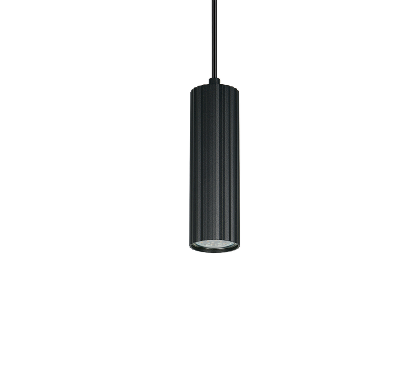 Lámpara de techo colgante Trio Soka LED negro mate 3000K 150cm 367700132