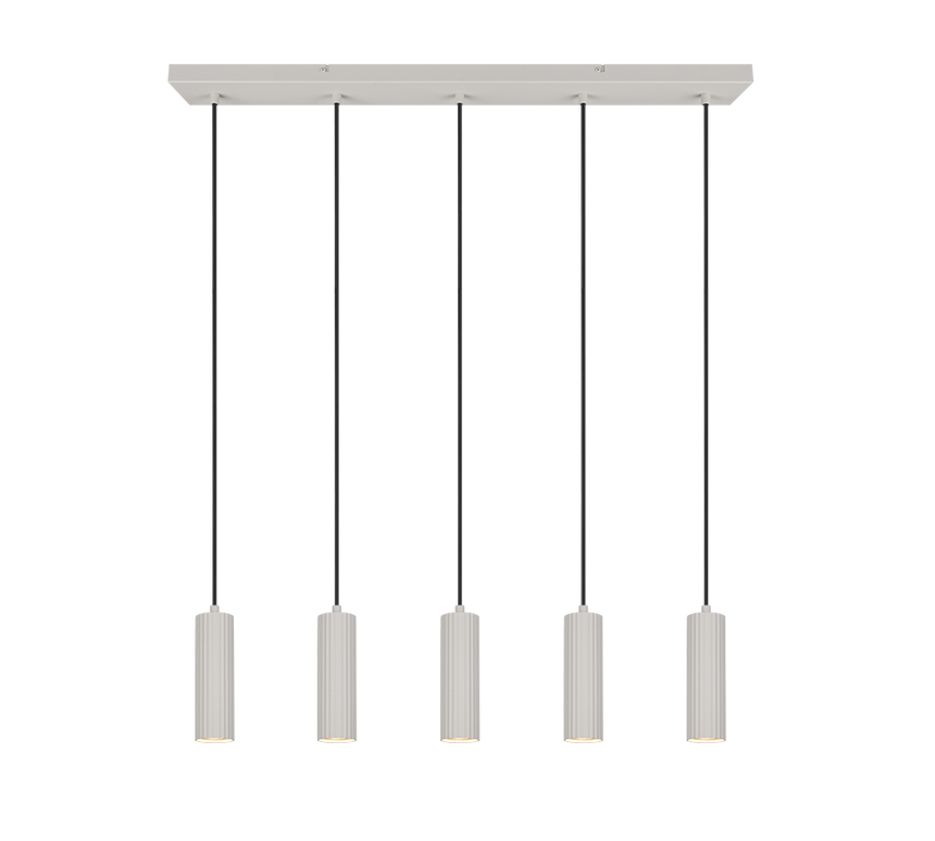 Lámpara de techo colgante Trio Soka LED gris cálido 3000K 150cm 367700576
