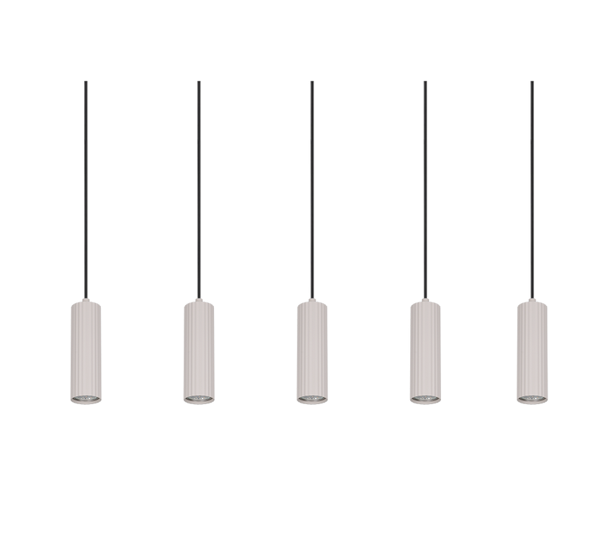 Lámpara de techo colgante Trio Soka LED gris cálido 3000K 150cm 367700576