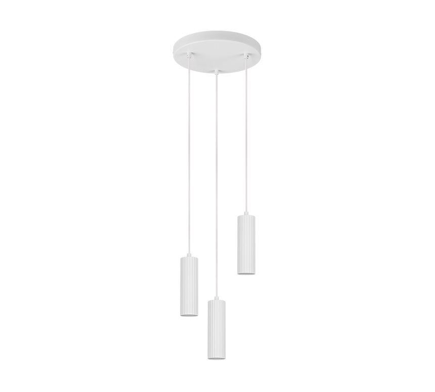 Lámpara de techo colgante Trio Soka LED blanco mate 3000K 150cm 367730331