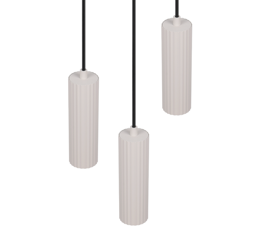 Lámpara de techo colgante Trio Soka LED gris cálido 3000K 150cm 367730376