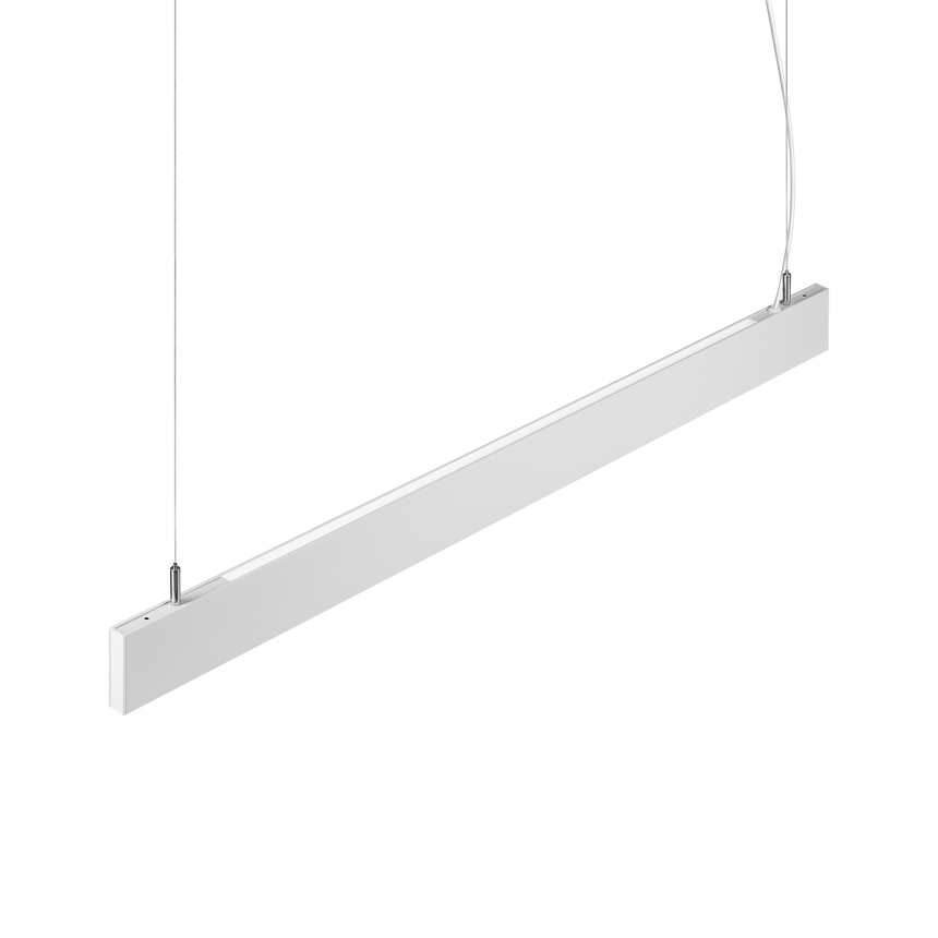 Sistema lineal Ideal Lux Steel blanco LED 2 luces 38W 3000K regulable Ø119,2cm 368832