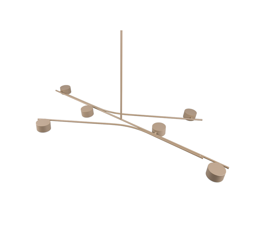 Lámpara de techo colgante Trio Coda LED warm beige 2700K 180cm 369000643