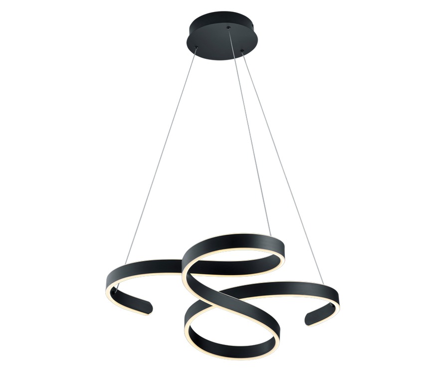 Trio Francis Anthracite Metal LED Pendant Lamp 371310142