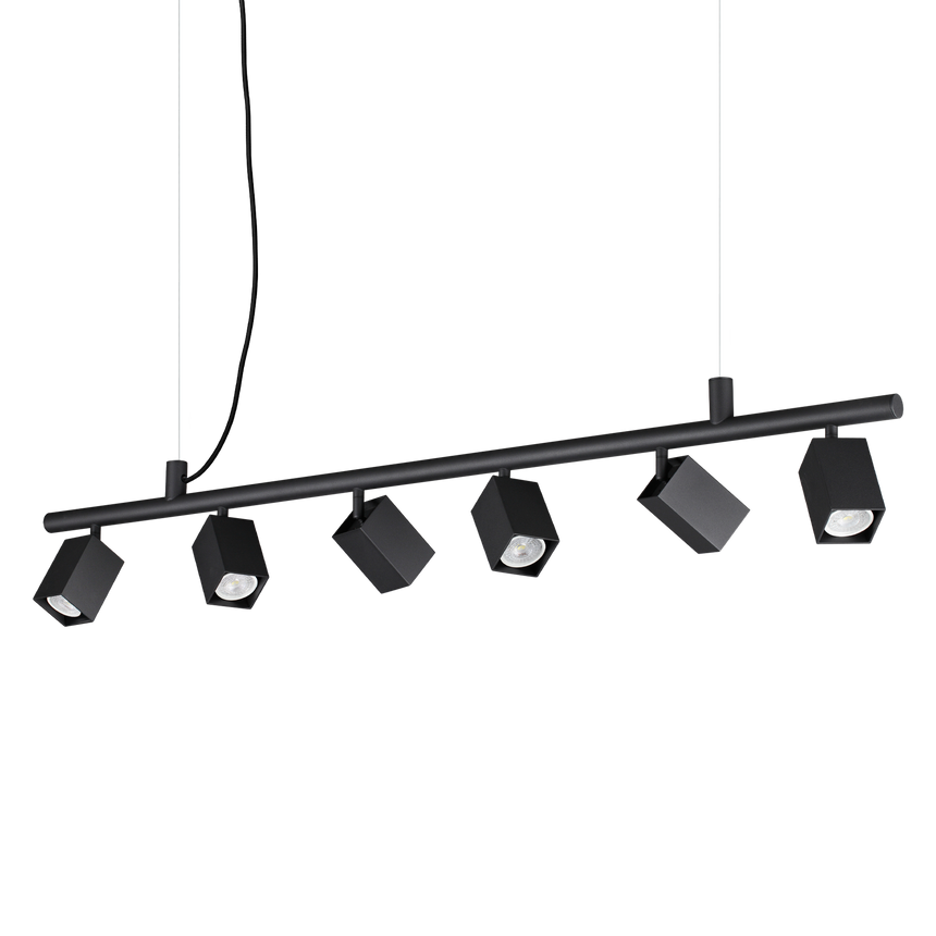 Lámpara colgante Ideal Lux Dynamite negro 6 luces 168W Ø115,5cm 371412