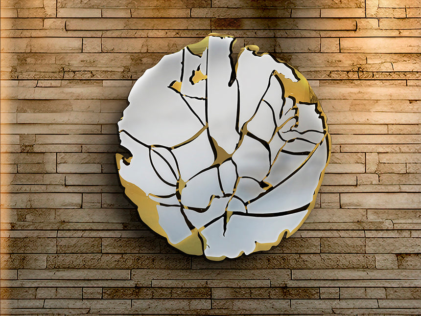 Schuller Fiorella Wall Sculpture Gold/Chrome 371643