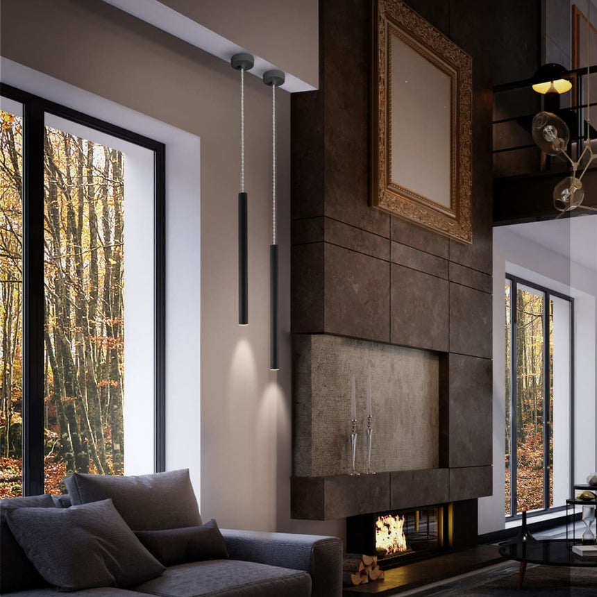 Schuller Varas Lámpara de techo colgante negro 1L 373067