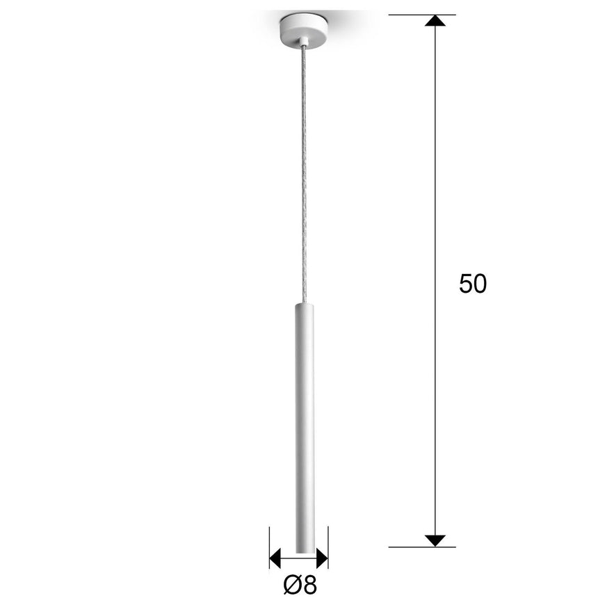 Medidas y dimensiones - Lámpara de techo colgante Schuller Varas 1 luz blanco 3000K 373075