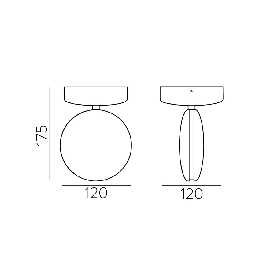 ACB Spectra Ceiling Light 3731/12 Textured White, 7W 3000K LED, 770lm, CRI90 IP54, Integrated LED P37310B