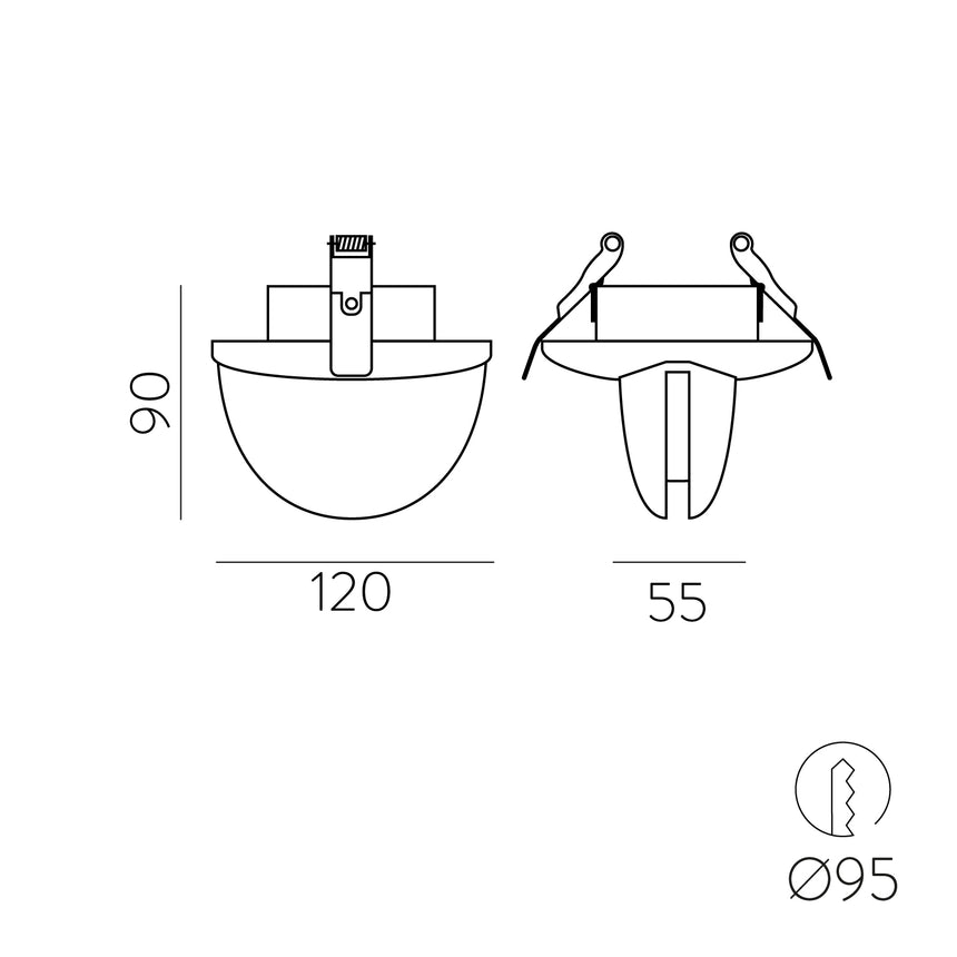 ACB Spectra Empotrable LED 7W 3000K IP54 blanco texturado E37310B