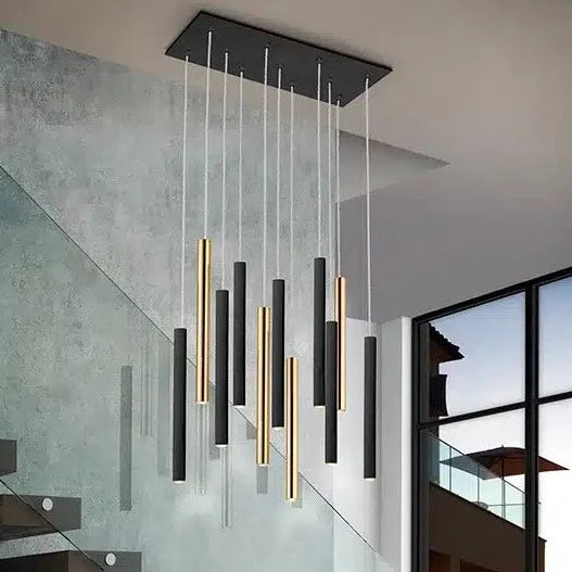 Schuller Varas Lámpara de techo colgante oro/negro 11 luces dimable 373357D