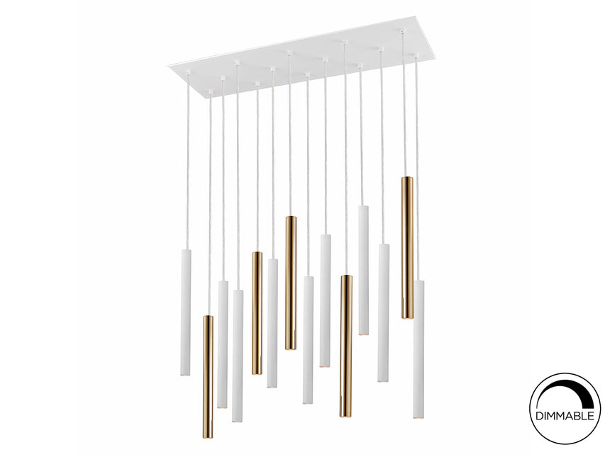 Lámpara de techo colgante Schuller Varas 14 luces oro b - vista 2