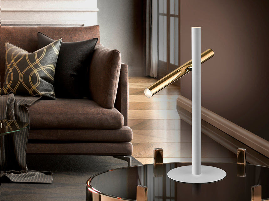 Schuller Varas 373599 SOBREMESA VARAS ORO/BLANC 2L