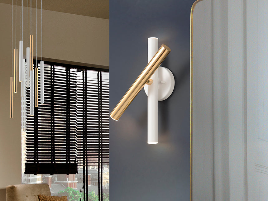 Schuller Varas Lámpara pared aplique oro/blanco 3L 373869