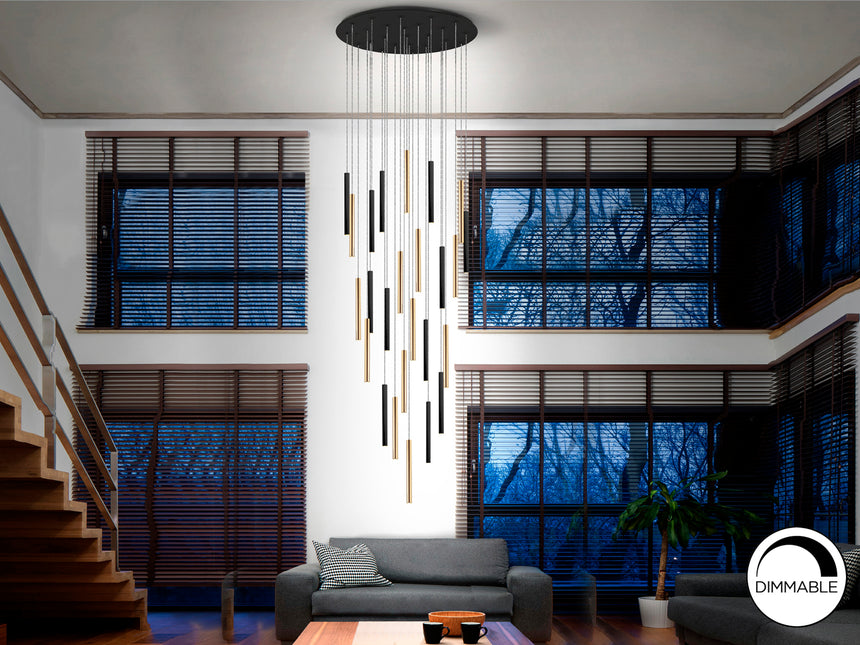 Lámpara de techo colgante Schuller Varas grande 25 luce