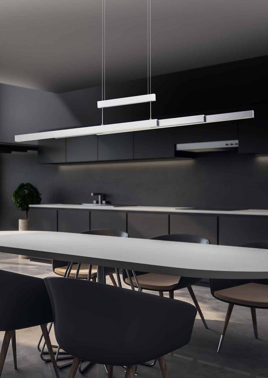 Trio Trajan Matte Nickel Metal LED Pendant Lamp 375310507