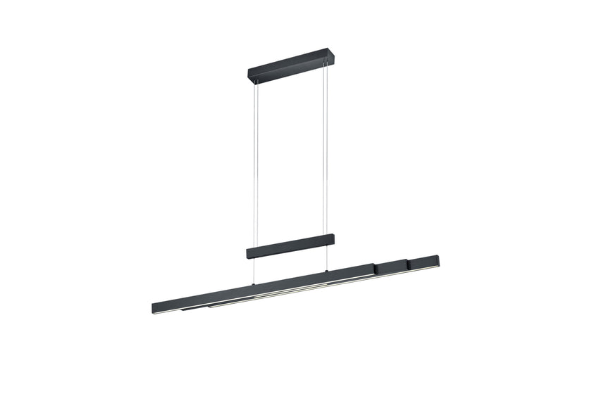 Trio Trajan Black Mat Metal LED Pendant Lamp 375310532