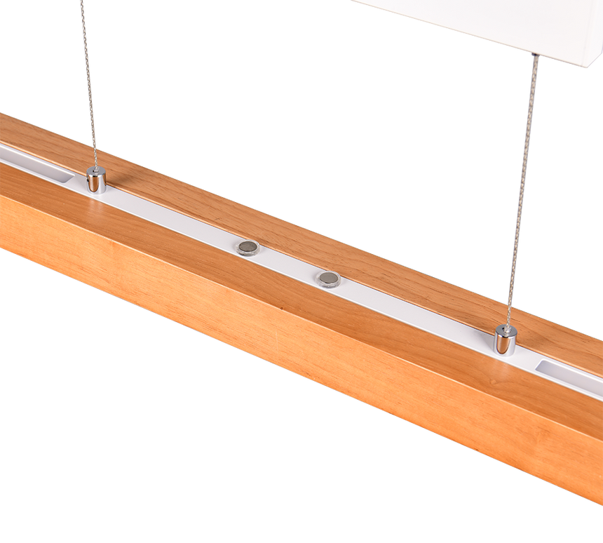 Lámpara de techo colgante Trio Trajan LED blanco mate táctil CCT 150cm 375390531