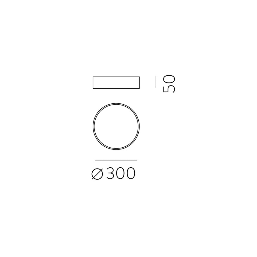 ACB London Plafón LED Negro 17W 4000K P376031N