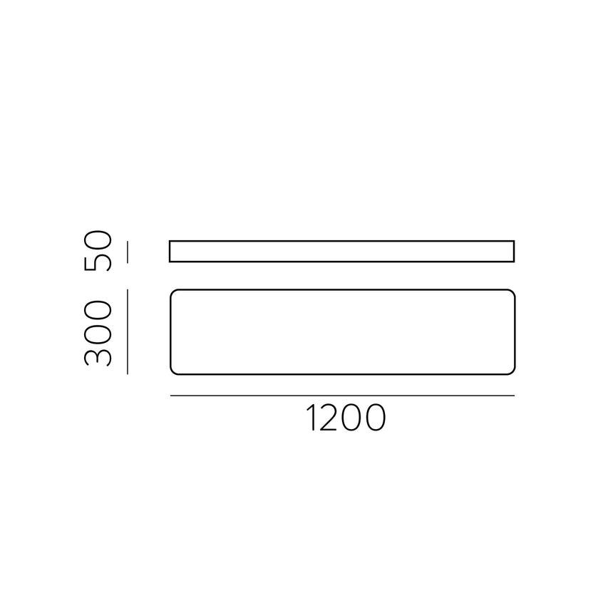 ACB Turin Ceiling Light 3761/120 Textured White, LED 55W 4000K 4197lm, CRI90, Integrated LED P376121B