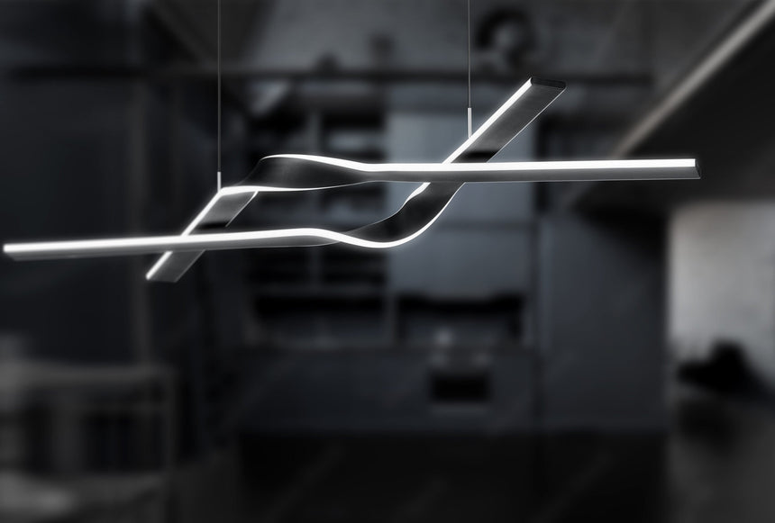 Trio Cicenza LED Pendant Ceiling Light Black Dimmable 378510232