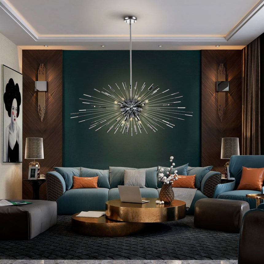 Schuller Evasión Lámpara de techo colgante de 9 luces cromo dimable 381628D