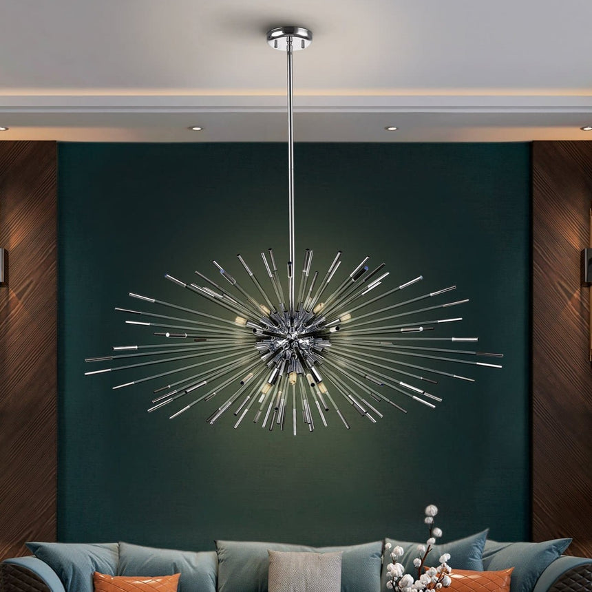 Schuller Evasión Lámpara de techo colgante de 9 luces cromo dimable 381628D