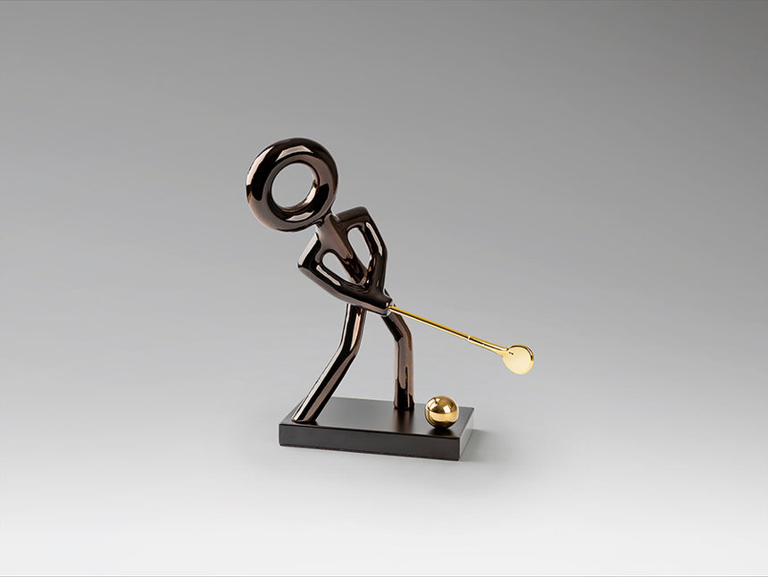 Figura decorativa Schuller Golf negro y dorado 29cm 381970 - imagen 5