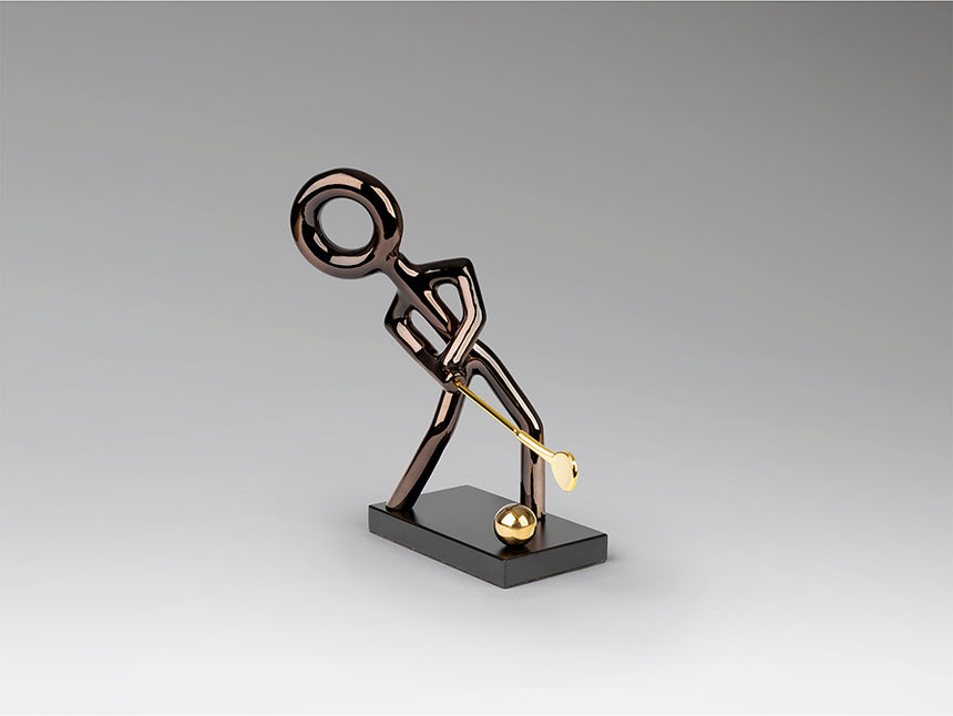 Figura decorativa Schuller Golf negro y dorado 29cm 381970 - imagen 6