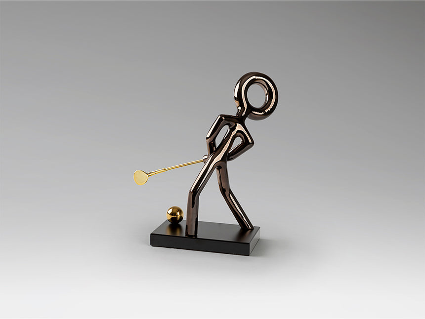 Figura decorativa Schuller Golf negro y dorado 29cm 381970 - imagen 7