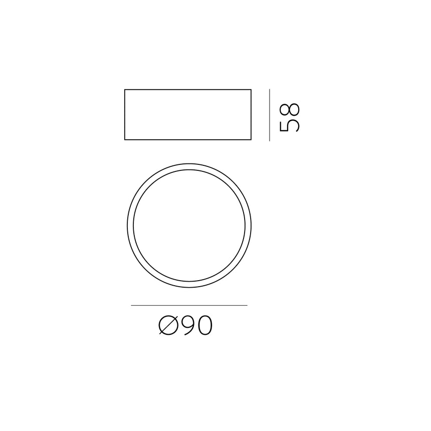 ACB Linus Plafón LED Negro 6W 2700K-3000K Slide Switch P3845170N