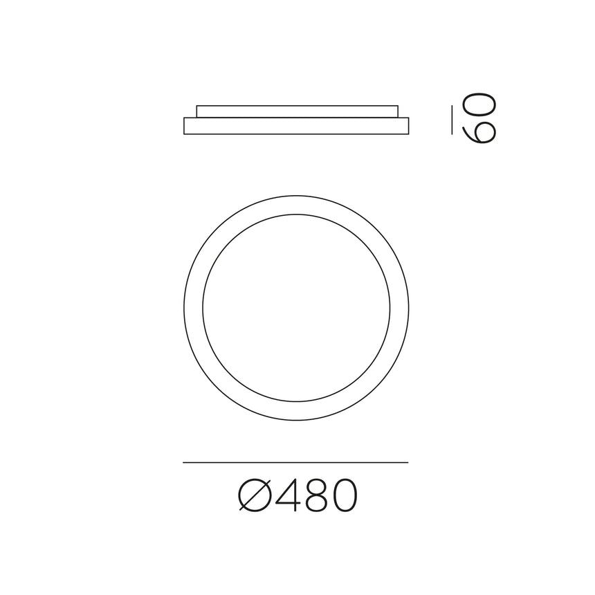 ACB Grace Plafón negro LED Slide switch Casambi P3848170NCA