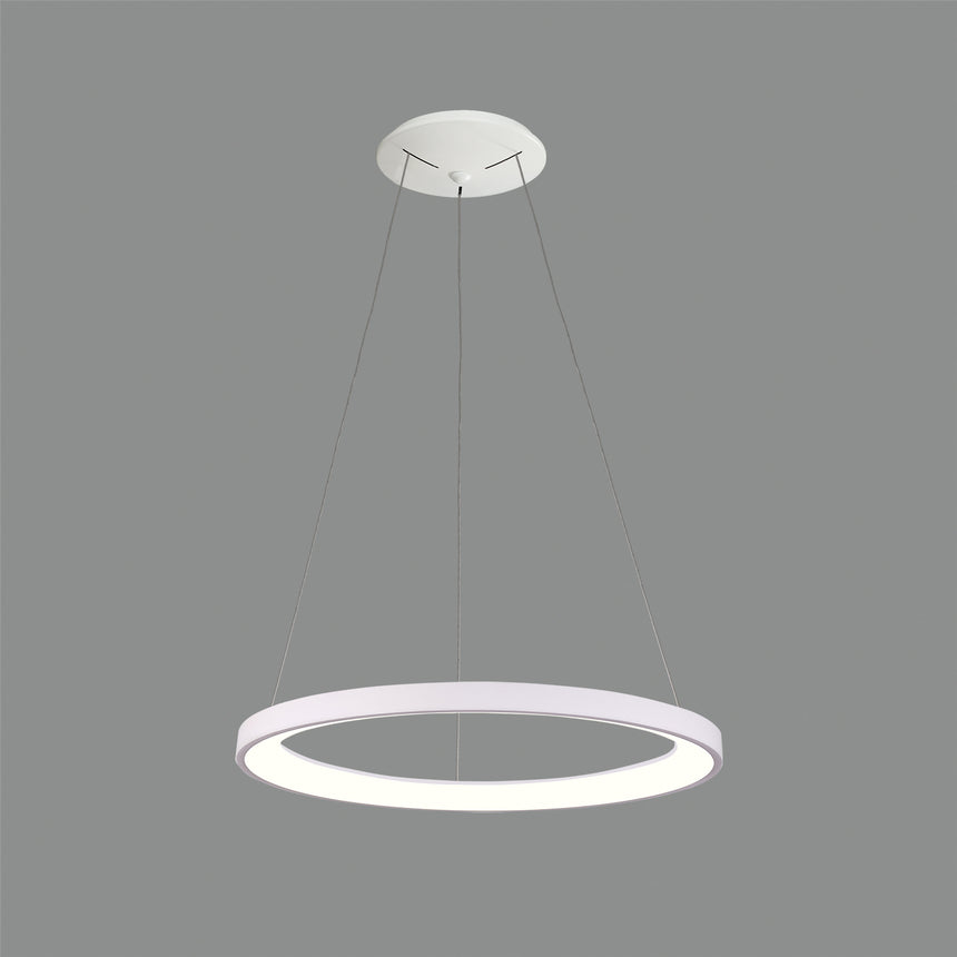 Lámpara de techo colgante ACB Grace blanco texturado Ø58cm regulable C3848272BDP